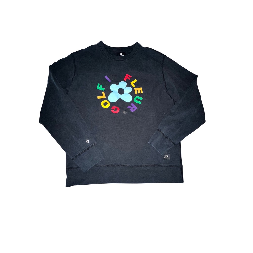 Converse‎ x Tyler GOLF LE FLEUR Black Crew Neck Sweatshirt Medium